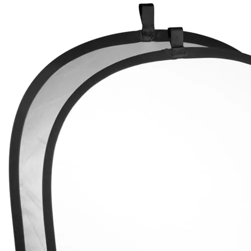 Walimex Faltreflektor 91x122 cm silber/weiß - Lichttechnik - Kompakter Faltreflektor mit silberner und weißer Beschichtung für vielseitige Lichtsteuerung, ideal für Porträtfotografie und unterwegs.