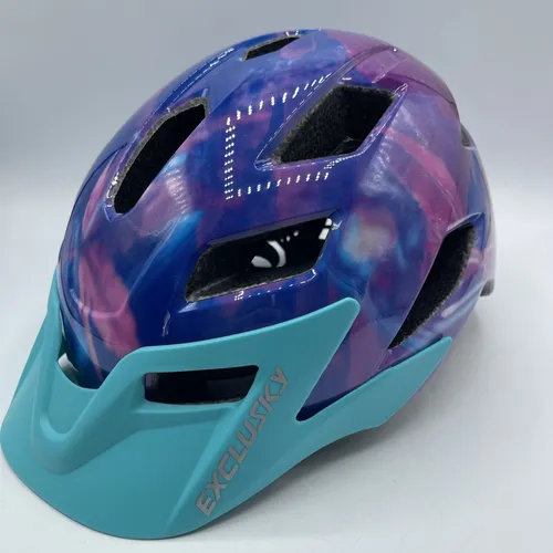 Exclusky Kinderfahrradhelm MTB Visier Schutz Enduro Jugend 50-53 Cm