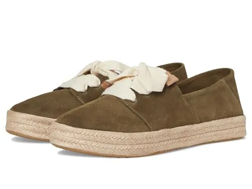 TOMS Leder-Espadrilles Khaki von TOMS