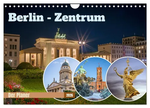 Berlin-Zentrum - Der Planer (Wandkalender 2026 DIN A4 quer), CALVENDO Monatskale