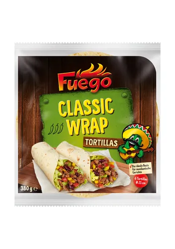Fuego Tortillas Classic Wrap 25cm 0.380kg 4007552308826 von Fuego
