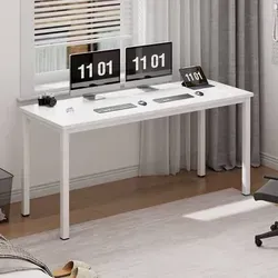 Schreibtisch Computertisch PC Büro Workstation 120 x 60 cm Weiß - Der Schreibtisch in Weiß bietet mit 120 x 60 cm ausreichend Platz für Computer und Zubehör. Robust und funktional, ideal für Home Office oder Besprechungen. Die pflegeleichte Oberfläche und der stabile Metallrahmen garantieren Langlebigkeit.