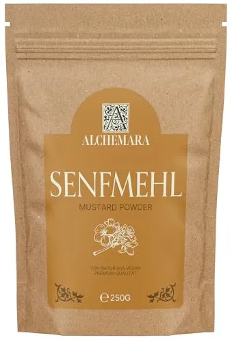 Senfpulver Alchemara (250g) – Senfmehl– Schonend getrocknete Gewürze für deine Küche – Aromatische Gewürze