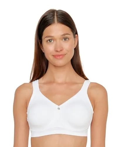 SUSA Damen Capri BH, Weiß, E95 - Bügellos für höchsten Komfort - Funktionsunterwäsche mit gemoldeten Cups und Soft Touch Unterbrustband. Ideal für täglichen Tragekomfort ohne Verrutschen.