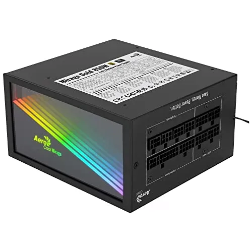 Aerocool MIRAGEGOLD 850W Modulares PC-Netzteil RGB, 80 Plus Gold, Japanische Kondensatoren