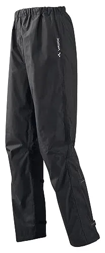 VAUDE Herren Mens Fluid Pants II S/S+l/S Hose, Schwarz, S Lang EU - Fahrradhosen: Wasserdichte, winddichte und atmungsaktive Multifunktionshose für Männer mit regulierbarer Beinweite und umweltfreundlicher Herstellung.