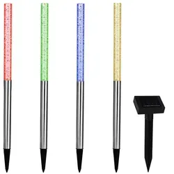 Deuba® Solarlampe für Außen 4er Set - Wetterfeste LED Gartenlampen mit Dämmerungssensor und Farbwechsel für stimmungsvolle Abende im Freien. Ideal für Balkon und Terrasse.