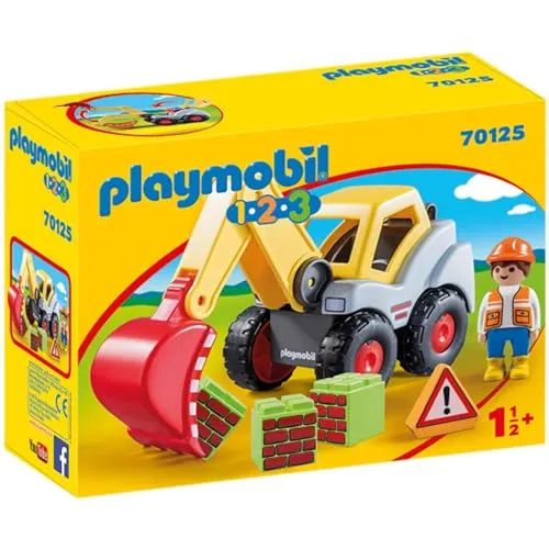 PLAYMOBIL 1.2.3. 70125 Schaufelbagger