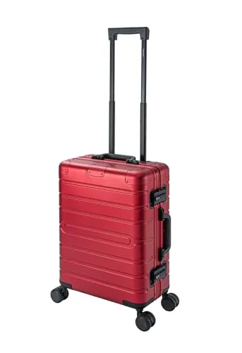 Travelhouse Hartschalen-Trolley Oslo - Robuster Aluminium-Kabinentrolley mit TSA Zahlenschloss - Koffer aus hochwertigem eloxiertem Aluminium, extrem bruchsicher und leicht. Ideal für Reisen, bietet 44 Liter Volumen und Sicherheit durch TSA Zahlenschloss.