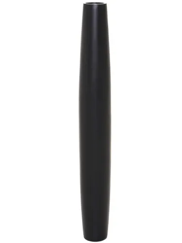 VIVANNO Bodenvase Bodenvase Standvase Fiberglas Schwarz Matt ISONDRA - 9x100 cm