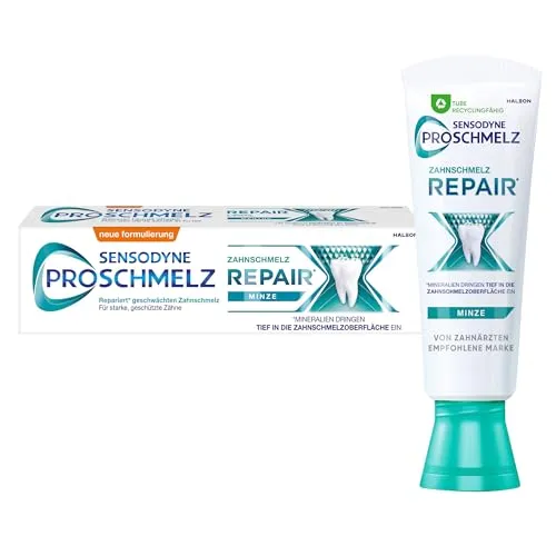 Sensodyne ProSchmelz Repair Zahncreme 75ml - Zahnpasta zur Reparatur von durch Säuren geschwächtem Zahnschmelz, hilft Mineralien tief einzudringen und schützt vor Zahnschmelzverlust.
