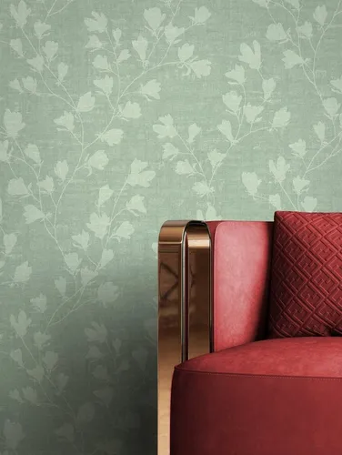 Newroom Vliestapete Grün - Moderne Blumentapete für stilvolle Räume - Tapeten - Stilvolle Vliestapete mit floralem Design, wasserbeständig und ideal für Küche und Wohnzimmer, leicht zu verarbeiten und restlos abziehbar.