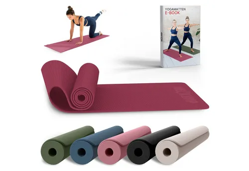 NEOLYMP Yogamatte – Rutschfeste & gelenkschonende Fitnessmatte - Sportmatte für Yoga und Pilates, bietet optimalen Halt und Gelenkschutz mit 0,5 cm Dicke. Pflegeleicht und in stilvollen Farben erhältlich, ideal für Zuhause oder im Studio.