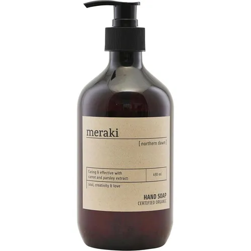 Meraki Northern Dawn Handseife Flüssig (490 ml) - Zertifizierte Bio-Handseife mit Bio-Mango-Extrakt und Aloe Vera, spendet Feuchtigkeit und pflegt die Haut. Ideal für nachhaltige Pflege im skandinavischen Design.