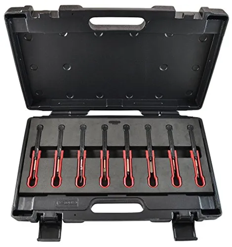 KS Tools 154.0140 PKW-Entriegelungswerkzeug-Satz 8-tlg. - Nockenwellenwerkzeuge für die neue Fahrzeuggeneration, ideal für professionelle und zerstörungsfreie Entriegelung von Steckkontakten bei Marken wie BMW und Mercedes.