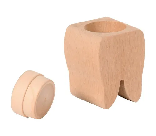 EDUPLAY Experimentierkasten Zahndose, Holz, 4 x 4 x 6 cm
