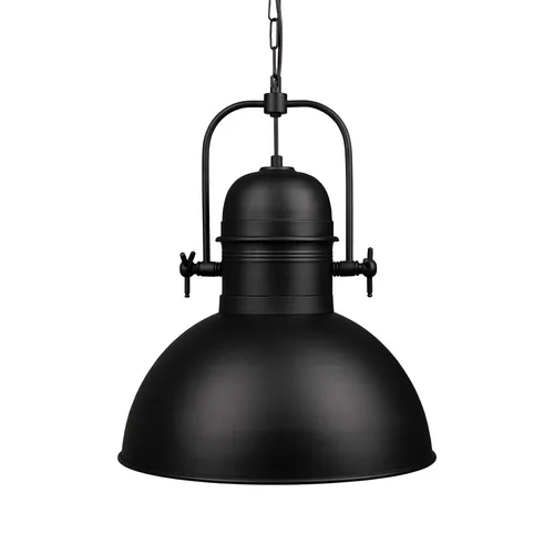 bamyum Deckenlampe Vintage Industrial Ø40 cm Schwarz - Lampen: Stilvolle Pendelleuchte aus hochwertigem Metall, verstellbares Kabel für individuelle Höhe, ideal für Küche, Esszimmer und mehr.