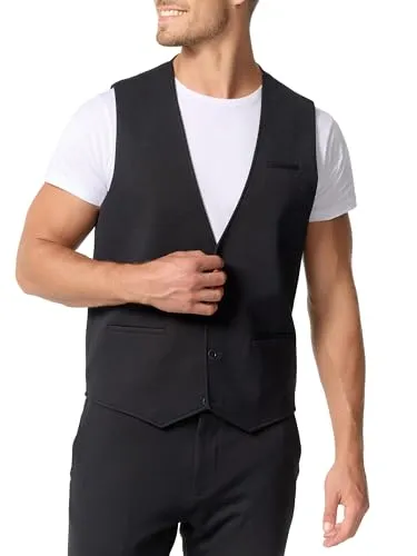 Jeff Anzugweste JFEzra - Stilvolle Anzugweste mit gemustertem Innenfutter - Business- & Abendmode für Herren, elegante Anzugweste mit hochwertigem gemustertem Innenfutter, perfekt für einen stilvollen Auftritt.