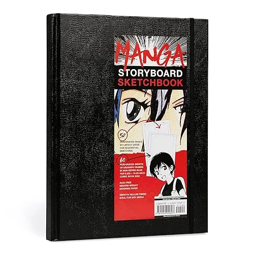Manga Storyboard Sketchbook: A Comic Book Sketchbook with Storyboard Layout Grids, Acid-Free Medium-Weight Drawing Comic Book Paper