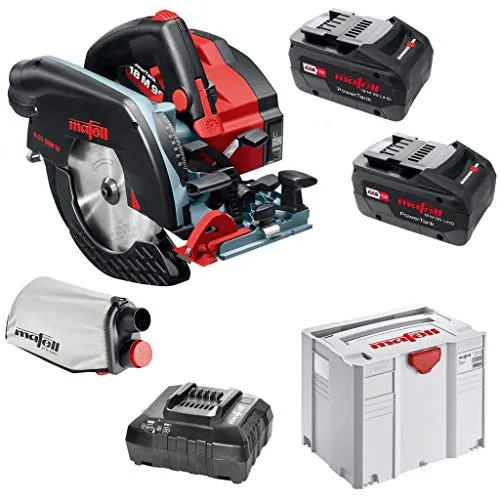 MAFELL K 55 18M bl Akku Handkreissäge - Leistungsstark und vielseitig - Sägen, 18V Akku-Handkreissäge mit 5,5 Ah Lithium-Ionen-Akku, ideal für präzise Holzarbeiten. Inklusive Koffer, HM Sägeblatt und Ladegerät.