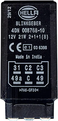 Blinkgeber HELLA 4DN 008 768-101 - Autobeleuchtungen, elektronisch gesteckter Blinkgeber mit hoher Schaltleistung für zuverlässige Signalgebung, ideal für Anhänger.