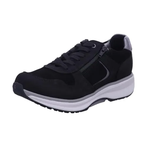 Xsensible Edel Sneaker, New Jersey, Bequeme Weite G, Stretchleder, Balance Point, Color:schwarz, 11-Deutsch:37