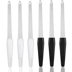 6er-Set Nagelfeilen für Naturnägel – Profi Metall Maniküre Pediküre Schwarz - Hochwertige Nagelfeilen im praktischen 6er-Set, perfekt für die Maniküre und Pediküre. Inklusive recyclebarer Geschenkbox – ideal für Beauty-Liebhaber und unterwegs!