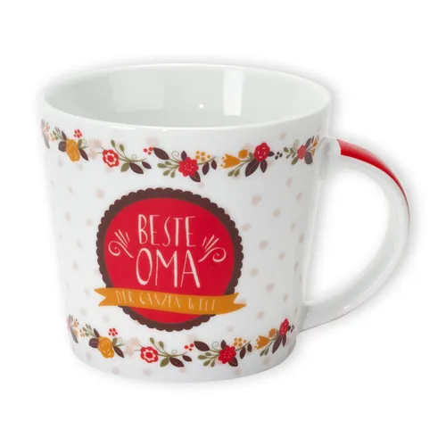 Sheepworld - 43415 - Kaffeetasse, Beste Oma der ganzen Welt, Porzellan, 300ml