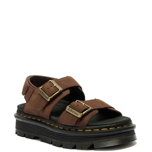 DR. MARTENS Zebzag Sandale Plateau - Modische Sommerschuhe in Braun, Größe 38 EU - Stylische Plateau-Sandale in Braun mit typischer gelber Rahmennaht. Perfekt für den Sommer, bietet Komfort und einen modischen Look für jeden Anlass.