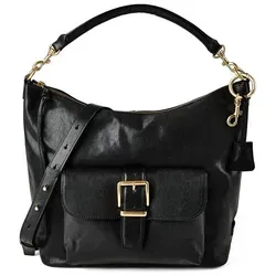 Marc O'Polo Caamu M Beuteltasche - Damen | Schwarz - Elegante Marc O'Polo Caamu M Beuteltasche aus hochwertigem, fein genarbtem Rindsleder. Ideal für den täglichen Gebrauch und stilvolle Aufbewahrung.