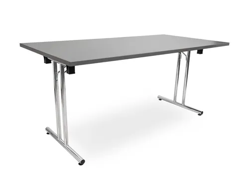 Klapptisch mit Chromgestell, 140-160x80cm