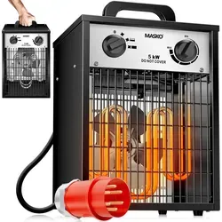 MASKO® Elektroheizer Heizlüfter mit Thermostat - Heizstrahler für Innen- und Außeneinsatz, leistungsstark mit 3 Heizstufen und Überlastschutz, sorgt für wohlige Wärme und Komfort in der kalten Jahreszeit.