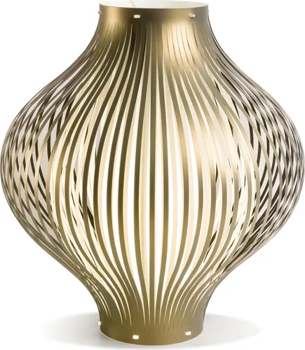 Tischlampe Luna Gold / Schwarz - Attraktive Design-Tischlampe für jeden Raum. Mit ihrem einzigartigen Lampenschirm sorgt sie für stimmungsvolles Licht und setzt dekorative Akzente in Ihrem Zuhause. Ideal für Wohnzimmer, Flur oder Schlafzimmer.