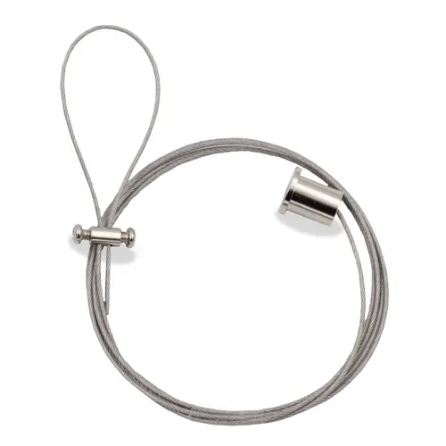 Abhängeset Halterung Stabilisierung für Duschstangen Edelstahl Drahtseil 1500mm