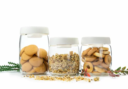 Vakuumdosen mit Pumpe aus Glas Vorratsdosen Vorratsbehälter Frischhaltedosen 3