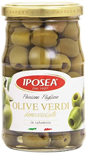 IPOSEA PITCHED GREEN OLIVES 290 GR
