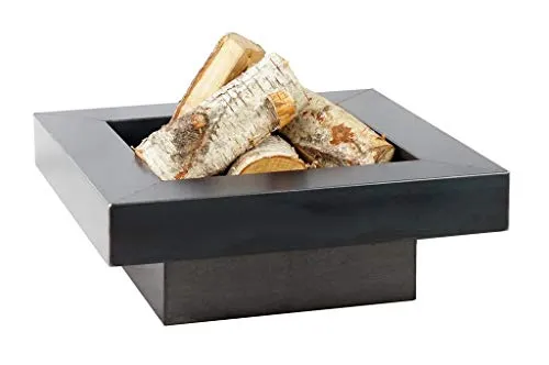 Gardener Feuerschale Model 104 - rechteckig 80 cm x 80 cm - Grills - Ideal für gemütliche Abende im Garten, vielseitig einsetzbar als Wärmequelle und zum Kochen, aus robustem Rohstahl gefertigt.