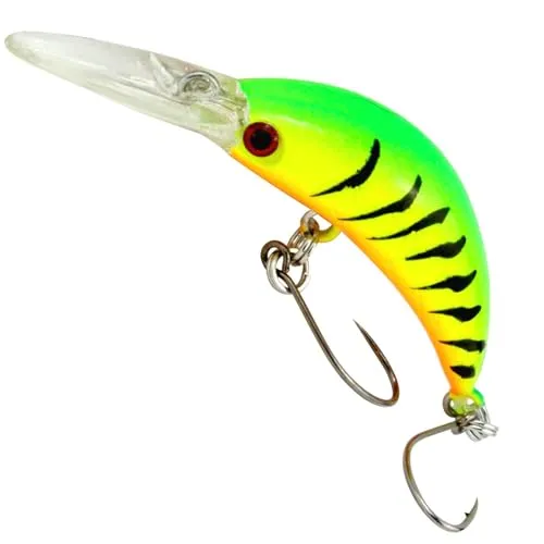 Fishing Tackle Max Unisex – Erwachsene 10C5200347C10 FTM Mega Masu MR Wobbler 3,5cm 35mm 2,5g UV Firetiger 5200347 Ultra Light Fischen Forellenangeln Barschangeln, Bunt, Normal