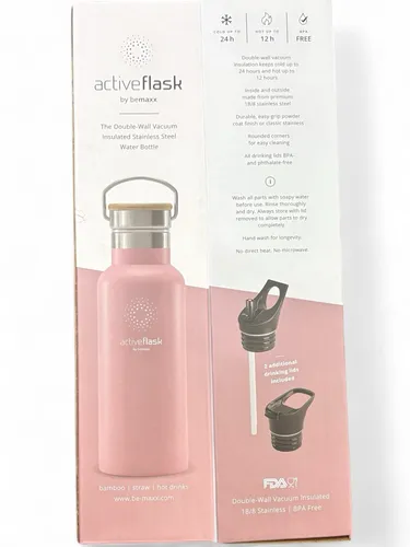 Edelstahl Trinkflasche mit Strohhalm, Infuser & 3 Deckel - Flachmänner: BPA-frei, auslaufsicher und kohlensäuregeeignet. Genießen Sie 12h Wärme & 24h Kälte mit der doppelwandigen Vakuum-Isolierung und verwandeln Sie sie in einen Teefilter oder Fruchtschorle!