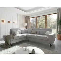 S-Style Möbel Ecksofa Ember mit Ottomane – Eleganz in Samt