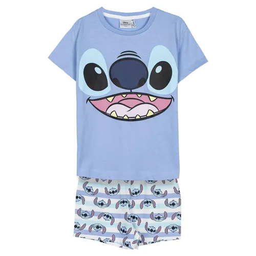 Kurzarm-Pyjama Single Jersey Stitch Blau - 8 Jahre | Mädchen Cerdà