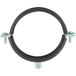 Tecuro - Schraub-rohrschelle 108-114 Mm, M10 Anschlussgewinde, Verzinkt Mit Schallschutzeinlage