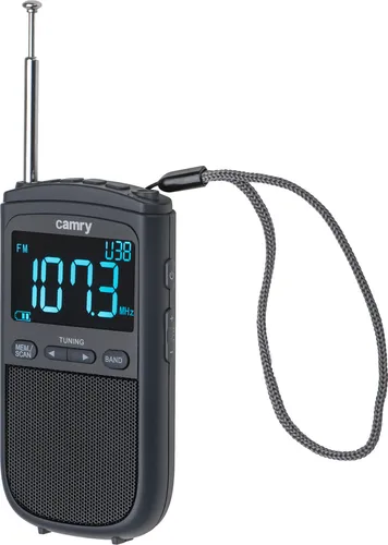 Camry CR 1905 Tragbares Mini Radio - Kompaktes USB Taschenradio mit Akku, ideal für Reisen und Alltag. Mit LCD-Display, Weckfunktion und 20 Senderplätzen für maximale Radiovielfalt.