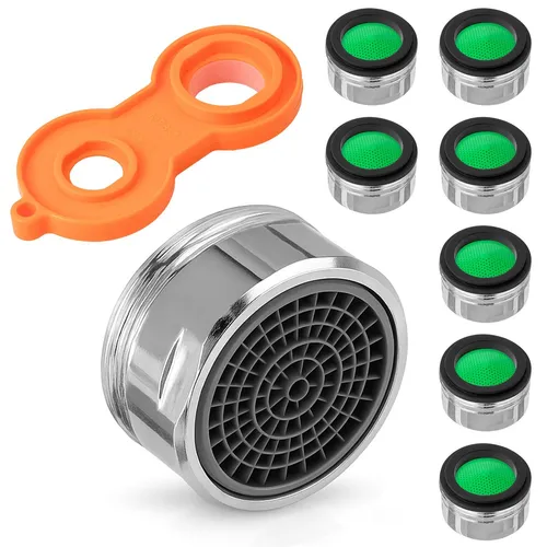 Wasserhahn Strahlregler 8x M 24 Wassersparer Siebeinsatz Kupfer mit ABS-Filter