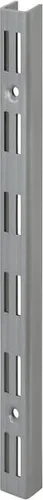 TrendLine Wandschiene 2-reihig grau 50 x 2,5 cm Regalträger