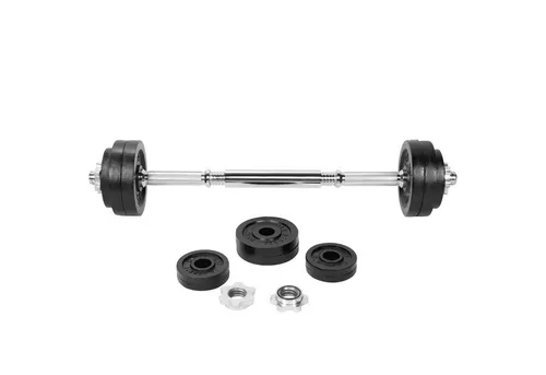 GORILLA SPORTS® Hantelset - 22kg, 2 in 1 Kurzhanteln & Langhantel - Hanteln für flexibles Krafttraining, umbaubar von Kurzhanteln zu Langhantel, ideal für Muskelaufbau und effektives Workout zu Hause.