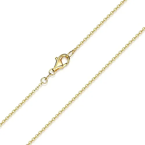 Materia Damen Halskette aus 925 Silber vergoldet, 40 cm - Elegante Halskette aus 925 Sterling Silber, hochwertig vergoldet. Besonders langlebig und hautfreundlich, ideal für den täglichen Gebrauch. Perfekt für Layering und als Geschenk!