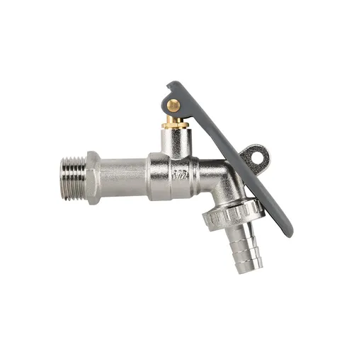 Gartenwasserhahn mit Ventil und LEVER LOCK Sperre 1/2 3/4 aus vernickeltem 13mm