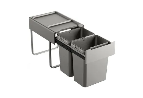 SVITA Einbaumülleimer für Unterschrank, 2x20 Liter