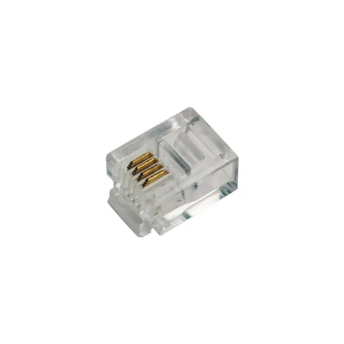 Logilink RJ11 6P4C Modular Stecker Modularstecker Flachkabel Vergoldet 100 stk